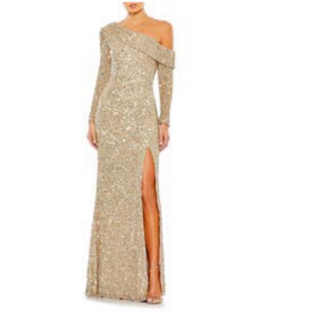 Mac Duggal Gold long dress - sold out in stores